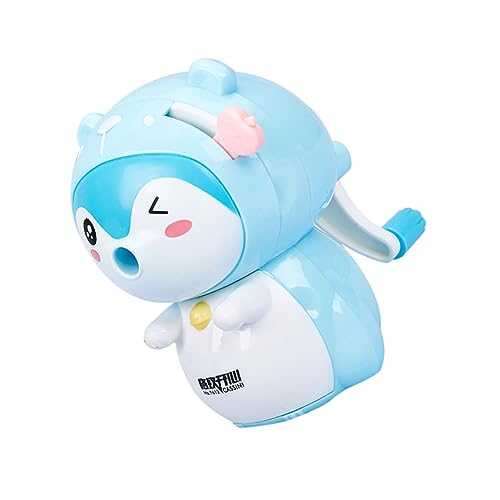 Abaodam 可愛い小型手動筆削り器 カートゥーン動物デザイン 耐久プラスチック製 旅行 学校 オフィス用 筆芯を折れにくく素早く研ぐ 文房具