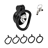 Peniskäfig Set mit Push Lock Keuschheitskäfig Herren mit 5 Verschieden Großen Ringen und 2 Schlüsseln Chastity Cage Männer Sex Spielzeug Penis Käfig Klein mit Katheter und Urinschale (C,Black)