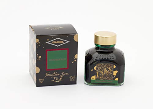 Diamine - Fountain Pen Ink, November Rain', 80ml, red, green