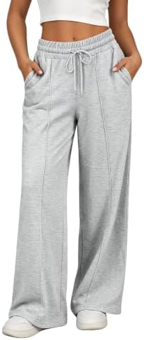 Girls Oversized Wide Leg Sweatpants Drawstring Kids Baggy Straight Leg Track Pants Casual Plain Pockets