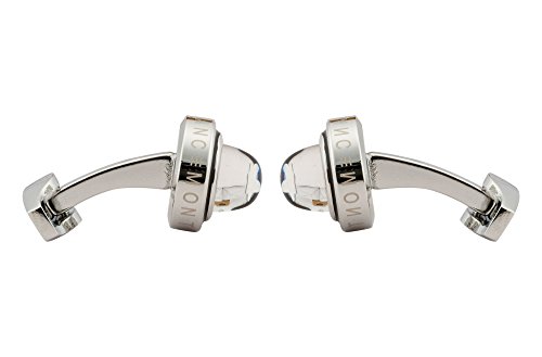 AVARON PROJEKT with Star Emblem Metal Cufflinks for Men(Silver and Black)