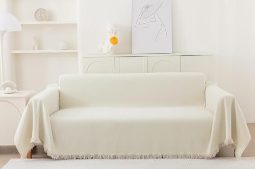 TMVOK マルチカバー ソファカバー ブランケット 犬猫対策 汚れ防止 1人 2人掛け ソファーかばー 無地 北欧風 長方形 130*180cm 通気 柔らかく カウチ ベッドカバー シェニール テーブルクロス 洗える 四季通用