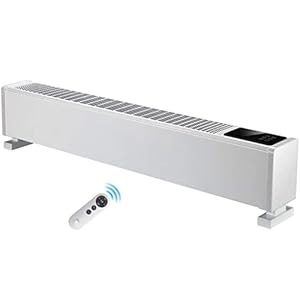 Convectie plug-in ventilatorkachels met verstelbare thermostaat en 24-uurs timer, elektrische plug-in ventilatorkachel energiezuinig voor thuis, slimline (2200w)