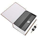 Coffre-fort en forme de livre avec serrure à combinaison : se pose facilement sur une étagère ou une bibliothèque, ou se place discrètement sur une table basse ou une table de chevet pour une utilisation en intérieur ; idéal pour ranger des objets de valeur lors de vos déplacements. coffre-fort en forme de livre avec clé