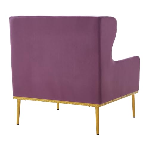 Sillón moderno terciopelo violeta miniatura 5