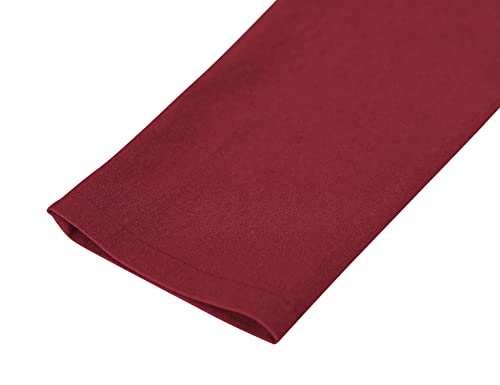 Image of MUXXN Women's Midi Pencil 1950s Vintage Cocktail 3 /4 Sleeve Tie Neck Bodycon Mid-Calf Dress with Pockets