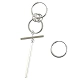 1 Pair KPOP BTS V Earrings Bangtan Boys V Stud Doulbe Ring Silver Ear Stud Chain Earrings For Women Men Punk Fashion Jewelry (Cross Ring)