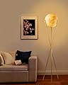 Lightdot 66" Globe Moon Floor Lamp for Living Room Modern Gold Tripod Floor Lamp with 3D Printing Frosted Shade E26 300K Bulbs Included Mid Century Tall Pole Lamp for Bedroom Office