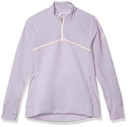 Veste de golf adidas coupe-vent stretch demi-zip gris clair XS