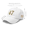 47 Charlie Kirk Cap Gold Embroidery USA 45 47 Baseball Cap for Men Women Adjustable Trucker Hat Freedom Vintage Hat #4