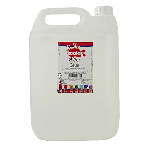 Scola Clear Crafting Kids Glue 5 Litres School Supplies Art and Crafts Projects Childrens Craft Projects Ideal for Kids