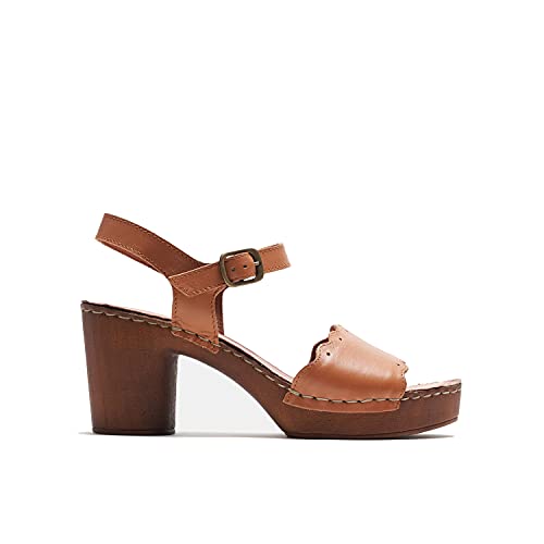 BATA Sandali con Tacco Effetto Legno Estivi Comodi...