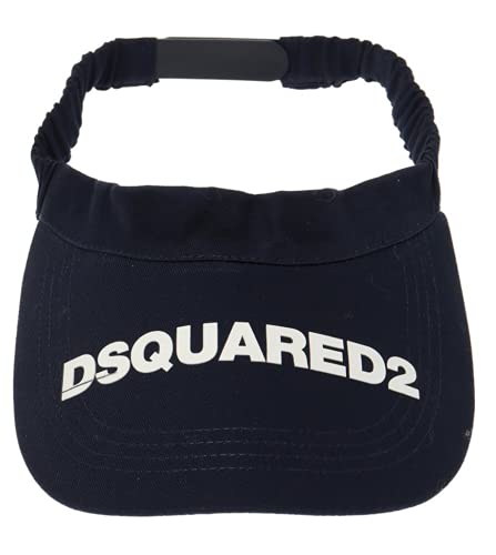 DSQUARED2 Unisex Iconic Logo Patch Visor Cap Kappe Tennis Golf Hat Sonnenblende
