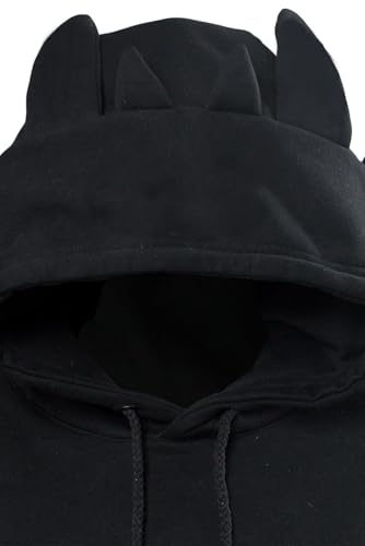 Adult Toothless Hoodie with Ears Night Light Fury Cosplay Costume Hooded Sweatshirt Movie Dragon Pullover Coat Jacket