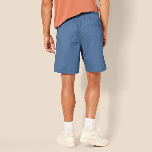 Image of Amazon Essentials Men's 8 inch Inseam Relaxed-Fit Cotton Drawstring Pull-On Walk Shorts, Summer-Weight