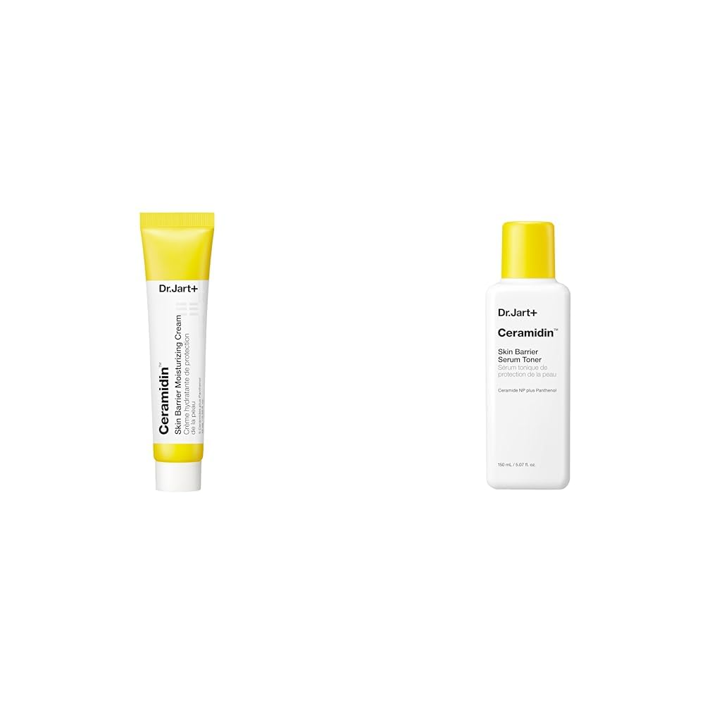 Dr.Jart+ Ceramidin Set: Hautbarriere-Feuchtigkeitscreme (15ml) + Hautbarriere Serum-Toner mit Ceramiden (150ml) | für trockene Haut mit Ceramiden und Panthenol | Koreanische Hautpflege