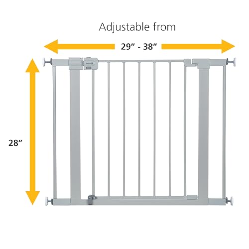 Image of Safety 1st Walk Through Baby Gate with Door, Adjustable Pressure Mount Lift, Dog Gates, Fits 29 inch-38 inch Wide, 1-Pack, Gray