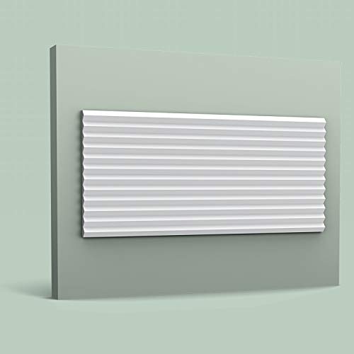 Orac DecorHigh Density Polyurethane | 3D Decorative Element | Modern Zigzag Wall Element | Primed White | 9-7/8in H x 6ft 6in W