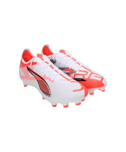 Image of Puma Unisex-Adult,Football Shoe,White-Black-Glowing Red -8UK (10816601)