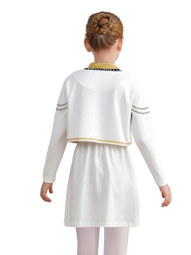 Sxiwei Kids Girls 3Pcs Long Sleeve Outerwear and Vest with Bottoms Concert Popular Singer Fashion Print Outfits Type C 7-8 Years2