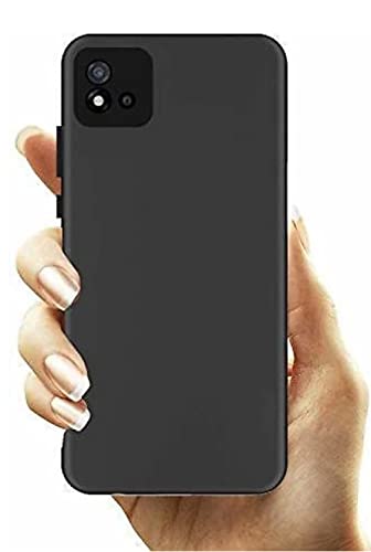 Image of Mobile Back Cover Case for Realme C20 (Silicone Case|CameraProtection|Black SC1510)