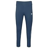 Elastic Waistband adidas Tres Bds Mallas, Mujer, Azul (Night Marine/White), Tamaño del Fabricante 34
