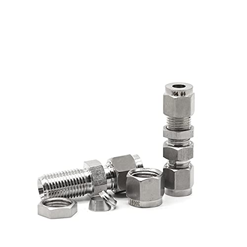 Racor pasamuros de acero 304, conector de compresión de alta precisión 5