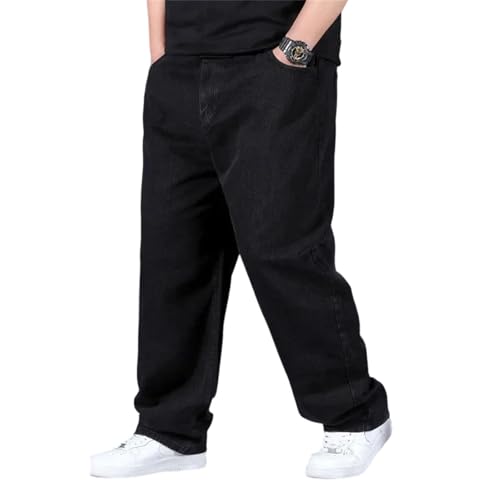 Men's Oversized Baggy Jeans Loose Straight Denim Pants Vintage Streetwear Plus Size Work Trousers