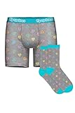 Tipsy Elves Men’s Valentine’s Matching Boxer Brief and Sock Underwear Gift Set for Men - Candy Hearts - Size Medium
