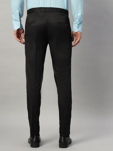 Image of Vogaan Formal Pant with Expandable Waist for Men | Men's Cotton Regular Fit Flat Front Pant for Party and Casual Wear
