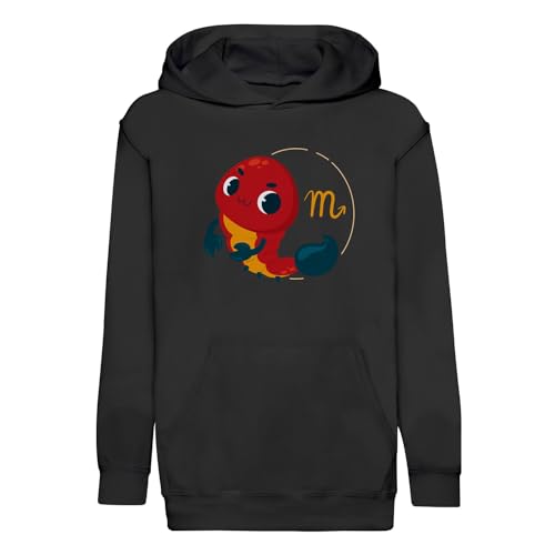 Sweat à capuche enfant Scorpion pull zodiaque motif astrologie sweat-shirt junior dessin