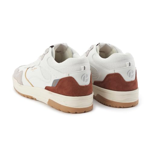 Image of Pepe Jeans Mens Pms00055 Off White Sneaker