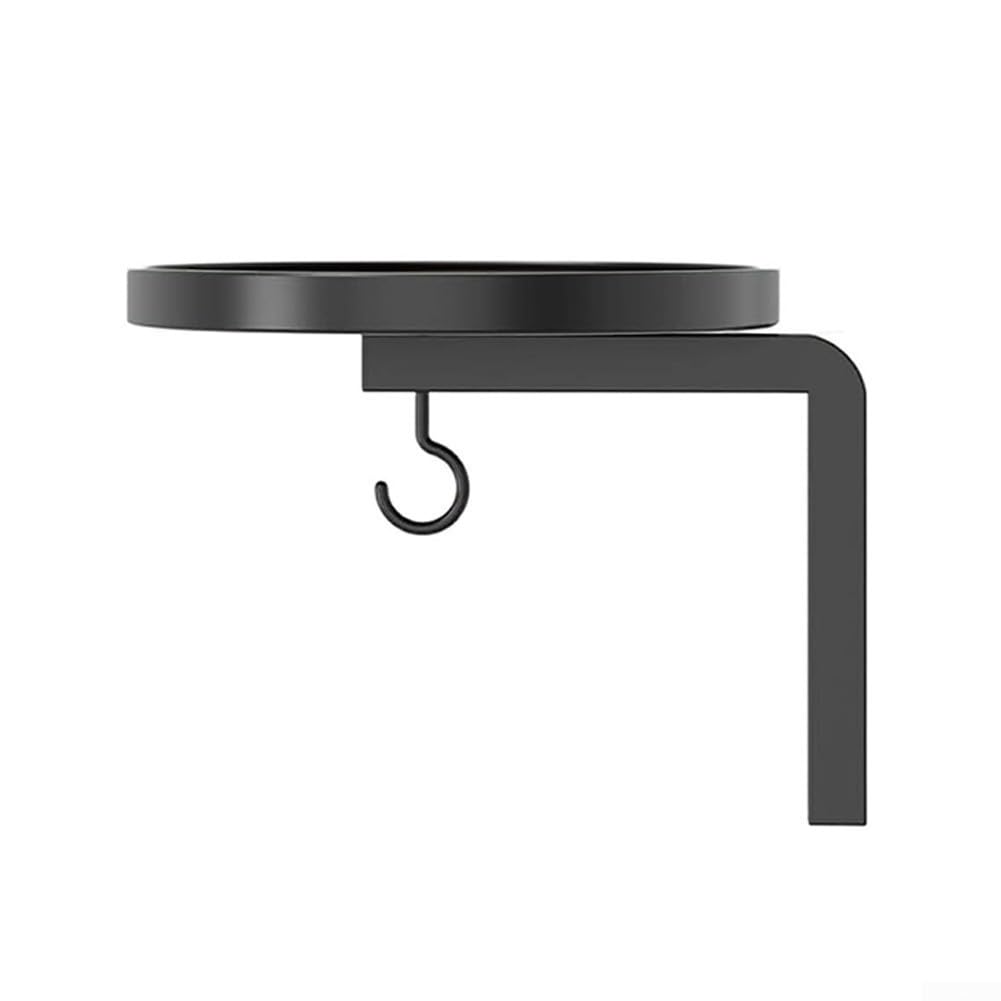 Colgador de pared para plantas, paquete de 2 soportes para macetas para interiores y exteriores, jardín, resistente, resistente al agua, diseño de borde elevado, instalación de decoración moderna