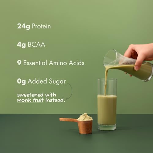 Cosmix No-Nonsense Plant Protein | 24 Protein/Serve, 1Kg Pouch | Japanese Ceremonial Matcha | Plant Based Protein, Pea & Rice Isolate | Clean, Easy to Digest | All Essential Amino Acids