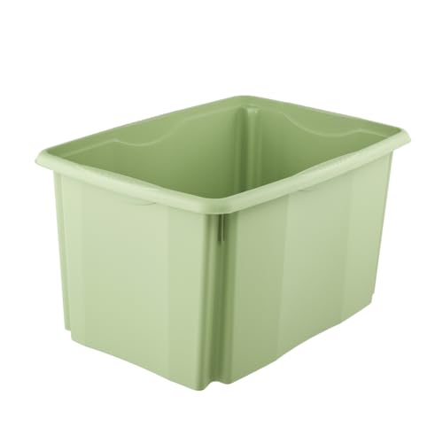 keeeper Aufbewahrungsbox mit Dreh-/Stapelsystem, 45 l, 54,5 x 39 x 29,5 cm, Emil Eco Line, Grün (Eco Grass Green)