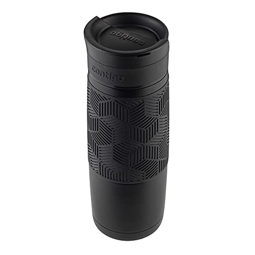 Contigo Transit Autoseal Travel Mug, Stainless Steel Thermal Mug, Vacuum Flask, Leakproof Tumbler, Coffee Mug with BPA Free Easy-Clean Lid, Matte Black, 470 ml