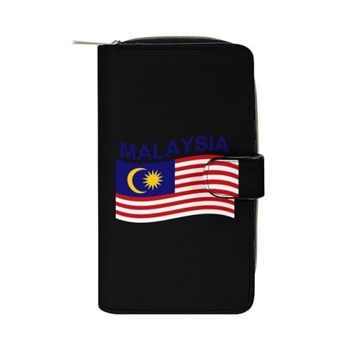 Flag of Malaysia Long Wallet for Women Men Purses Coin Pouch Credit Card Holder Organizer