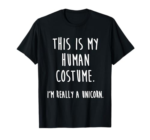 Disfraz de unicornio para adulto, disfraz de Halloween fácil, regalo de camisa Camiseta