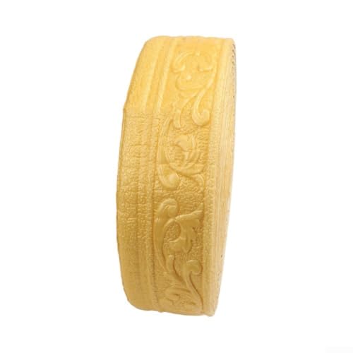 Borde de pared autoadhesivo BlissfulAbode de espuma XPE blanco y dorado 10m 3
