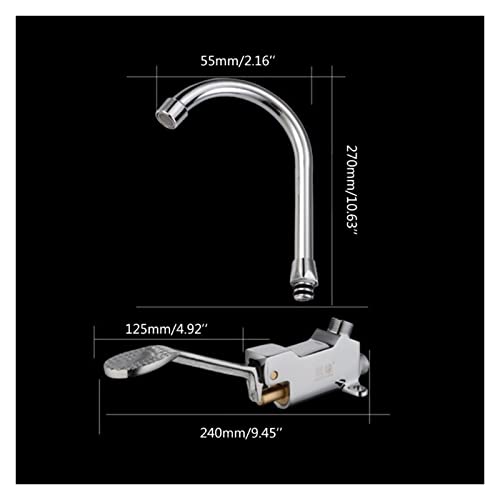 Interrupteur de bassin vertical et vanne de commande à pédale pour robinet lavabo cuisine - 8