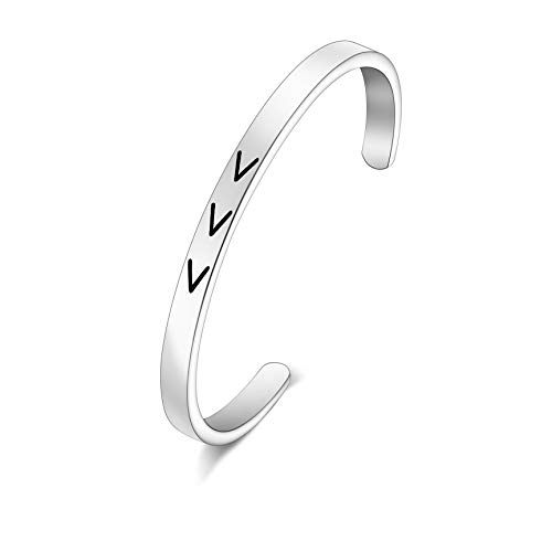 BNQL Down Syndrome Awareness Necklace Keychain Cuff Bracelet with Three Arrows 21 Necklaces Keychain Cuff Bracelet (cuff)