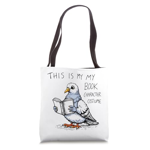 This Is My Book Character Costume I Funny Pigeon Reading Tee Tote Bag