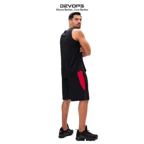 Image of DEVOPS Men's 2-Pack Loose-Fit 10 inch Workout Gym Shorts with Pockets