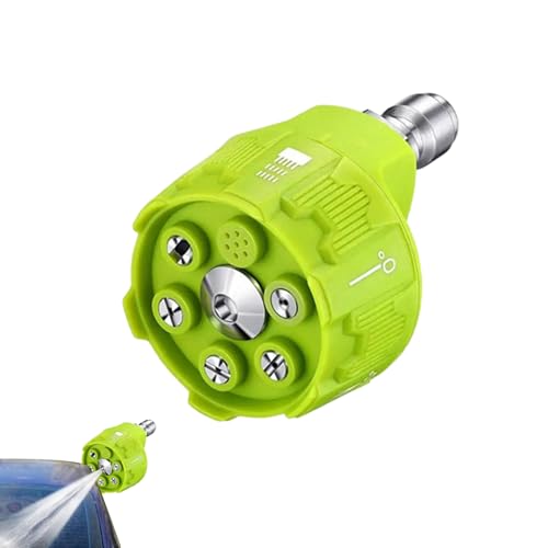 Pressure Washer Spray Nozzle, 6 in 1 Multifunctional Nozzles Pressure Washer Max 3500 Psi, 1/4in Plug Connect Tips Nozzle Tips, 360 Degree Adjustable Power Washer Accessories for Patio, Lawn,