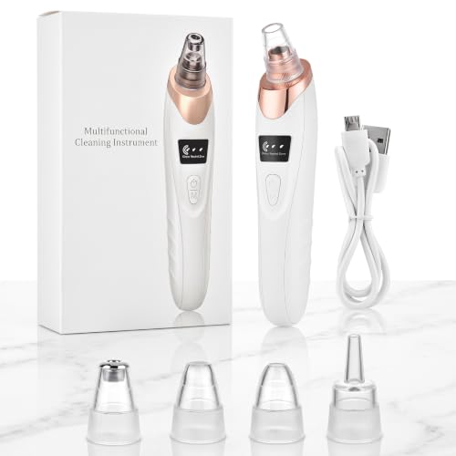 Image of AJIGNA MAR 5-in-1 Blackhead Remover Machine - Electric Pore Cleaner & Whitehead Removal Tool, Deep Face Cleaner Machine for Acne, Pimple & Blackhead Removal, USB Rechargeable Derma Suction Device