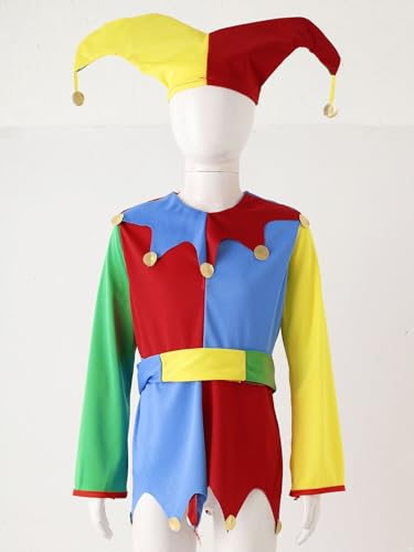 Disfraz completo de payaso travieso para niños 11-14 años miniatura 3