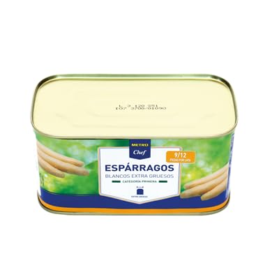 Espárragos Blancos Chef – Extra Gruesos y Deliciosos, Perfectos para Tus Platos Gourmet (6 LATAS, BLANCOS EXTRA GRUESOS 9-12 piezas lata (500gne))