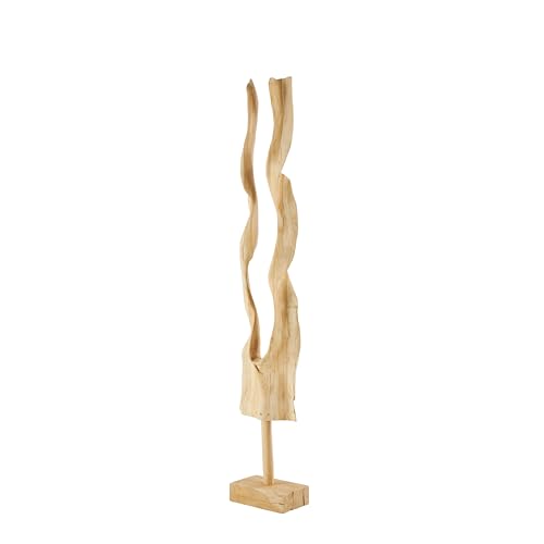 Escultura Decorativa de Madera Teca Abstracta 12x14x60 pulgadas miniatura 6