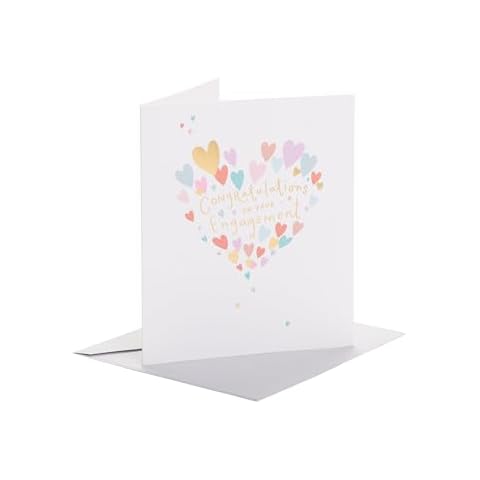 UK Greetings Engagement Card with Gold Foil Cover