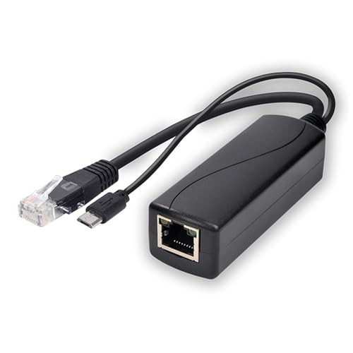 Kit de 16 divisores PoE de 5V, adaptador de 48V a 5V 2.4A con conector Micro-USB para cámara IP, tabletas y más miniatura 2
